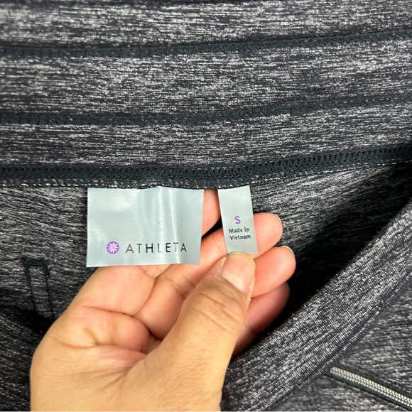 Athleta Quest metro slouch drawstring pull on pants S zip pockets charcoal gray - Picture 10 of 13